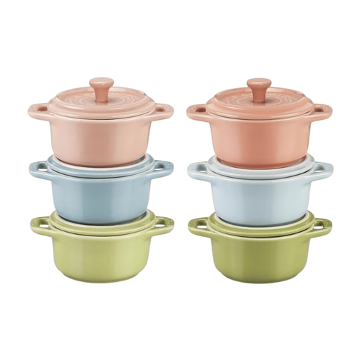 STAUB Ceramique Mini Cocotte Set Macaron, 6-Piece