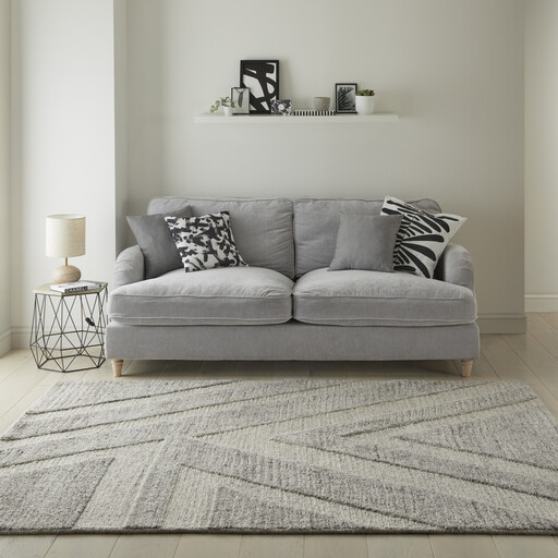 Homemaker Rug Stellar Arrow NZ Wool Rectangle Grey 120x170cm