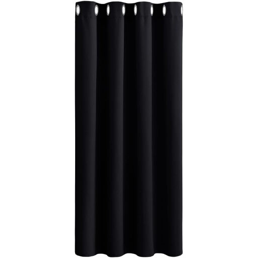 PONY DANCE Eyelet Blackout Curtains, 1 Panel, Black