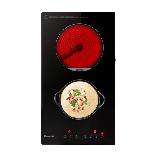 Topwish 2-Burner Glass Ceramic Hob