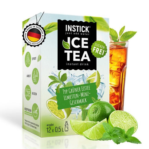 INSTICK Eistee-Pulver Limette und Minze