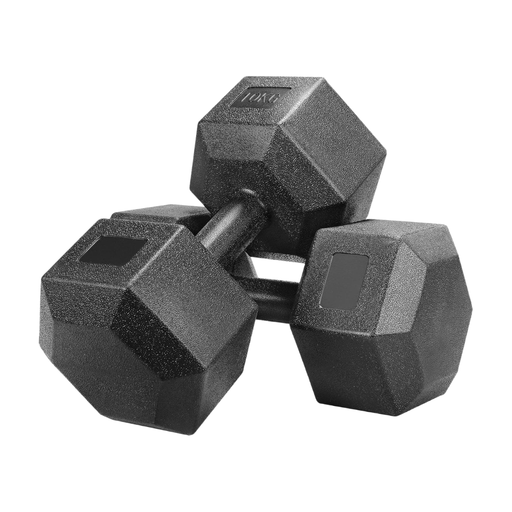 Yaheetech 2-Piece Rubber Hex Dumbbell Set, 10 kg