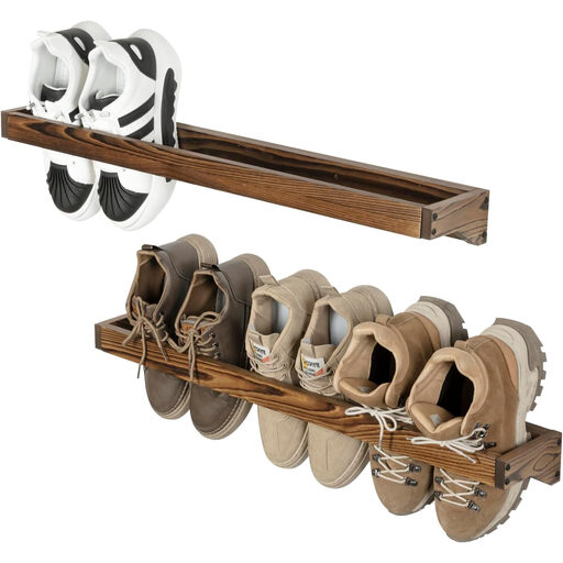 MyGift Rustikales H?ngendes Schuhregal aus Holz