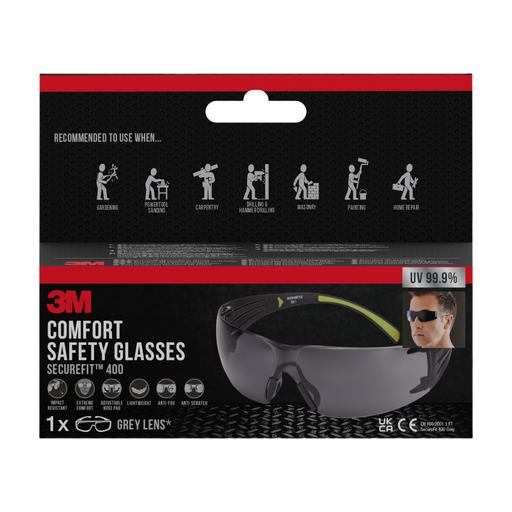 3M Safety Glasses 3M SecureFit SF400 Tinted