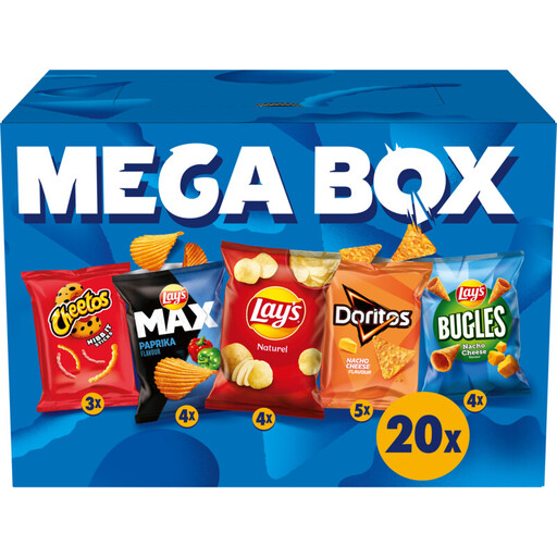 Lay's Cheetos Doritos Mega Box Multipack Chips 20 Pack