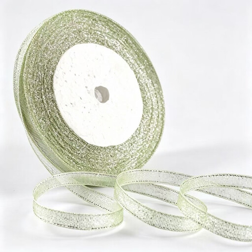 2PCs 60MMx22M Light Green Organza Gift Wrapping Ribbon