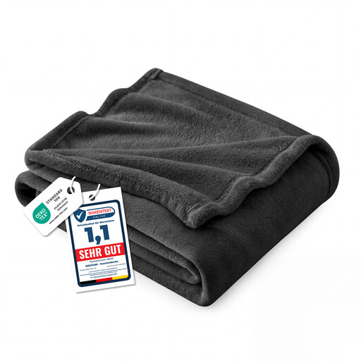 Cozy Blanket Fluffy Blanket Fleece Blanket - Home Blanket Warm Winter Soft, Sofa Blanket XL, Gifts for Women, Couch Blanket, Home & Cozy Blankets 150x200cm, Sofa Throw Blanket, Dark Grey, 90% Polyester