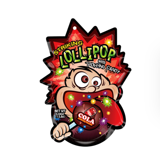 Striking Lollipop with Popping Candy Cola Flavour 13.8g
