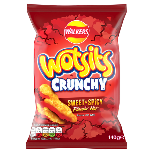 Wotsits Cruncy Sweet & Spicy 140g bag