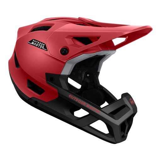 OutdoorMaster Full Face Mountainbikehelm Rood