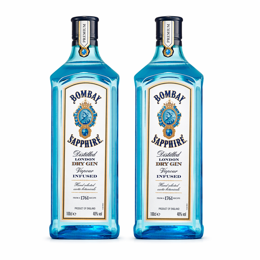 Pack of 2 Bombay Sapphire Dry Gin 1L