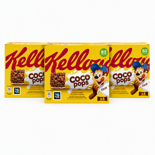 Kellogg's Coco Pops Chocolate Breakfast Cereal Bars, 240g, 3 x 4 x 20g