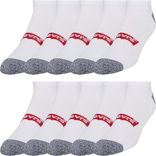 Levi's Children's Socks LHN BOX TAB Low Cut 6-Pack Dark Grey Heather