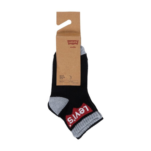 Levi's Children Socks LHN BOX TAB MID CUT 6PK Dark Grey Heather
