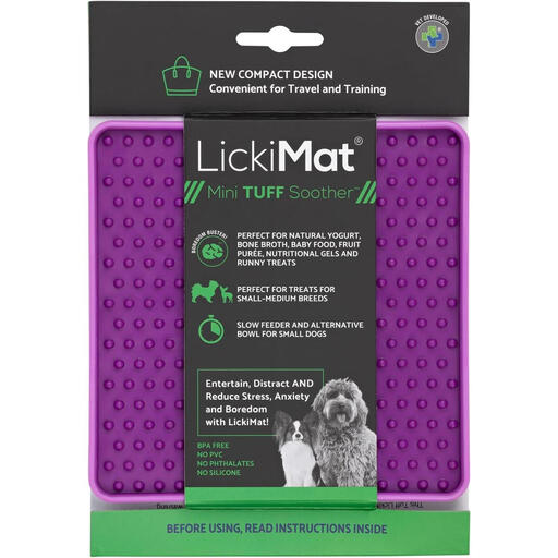 LickiMat Mini Soother Dog Slow Feeder in Purple