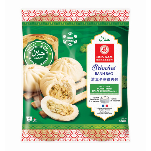 Hoa Nam Halal Chicken Buns 4 Pieces 480 g