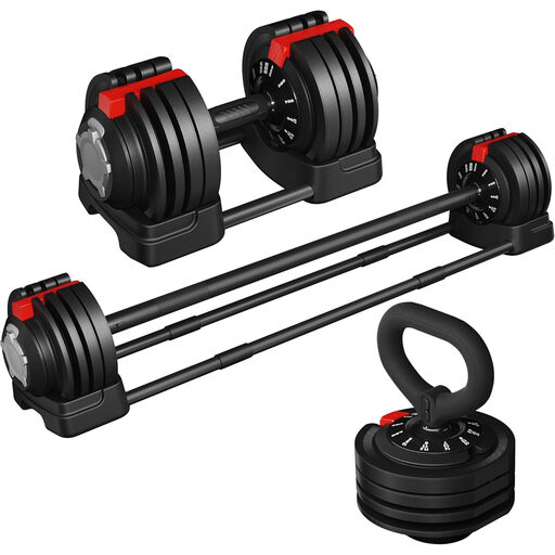 Yaheetech 3-In-1 Quick-Adjust Dumbbell Weight Set