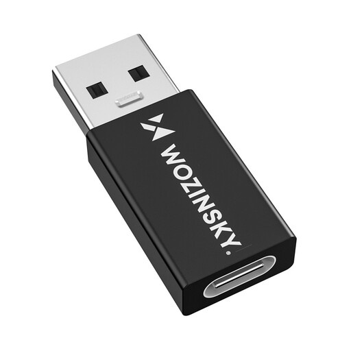 Wozinsky USB-A to USB-C OTG Adapter Black 1 Piece Universal