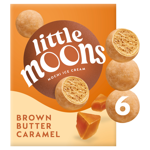 Little Moons Brown Butter Caramel Mochi Ice Cream, six 30 g pieces