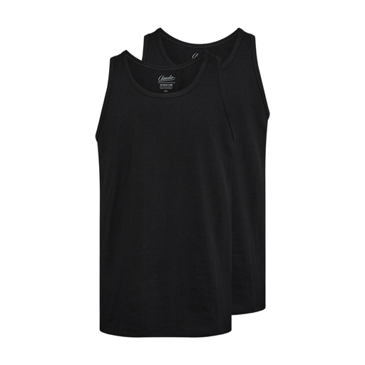 JBS Claudio 2er-Pack Baumwoll-Tank-Tops Schwarz für den Alltag