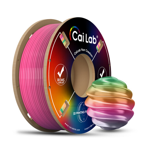 CAILAB 3D Printer Filament PLA Rainbow Gradient - Silk Candy