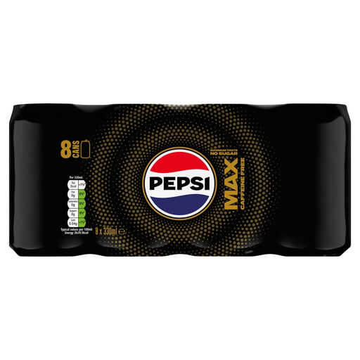 PEPSI Max Caffeine Free 8 x 330ml cans