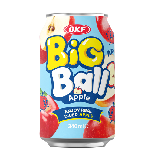 OKF Big Ball Fruity Drink Apple 340ml bottle
