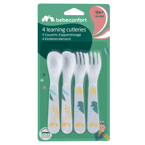 BÉBÉ CONFORT little learning utensils set, yellow, 4-piece