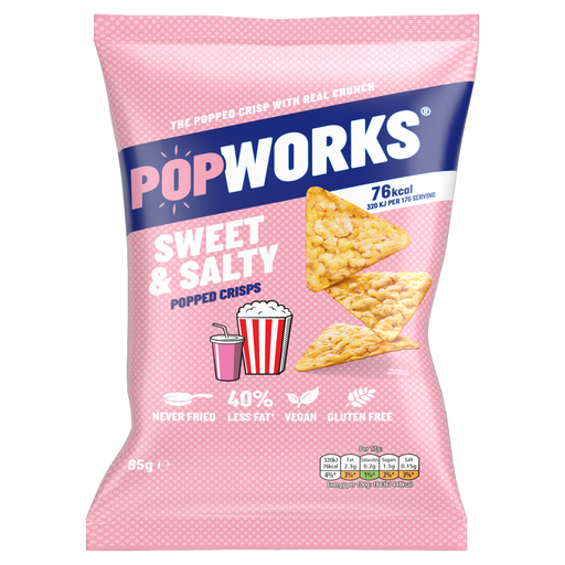 Popworks Sweet & Salty Popped Crisps 85g