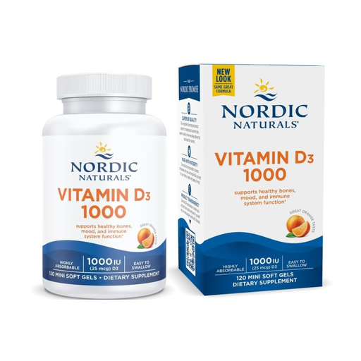 Nordic Naturals Vitamin D3 Bone & Immune 1000IU Orange Softgels