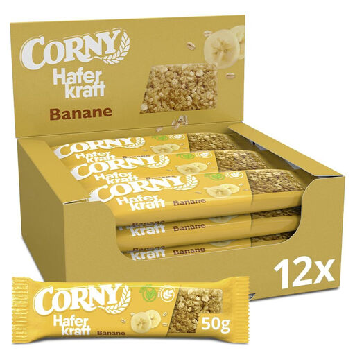 Corny Haferkraft Banana Oat Bars 12x50g