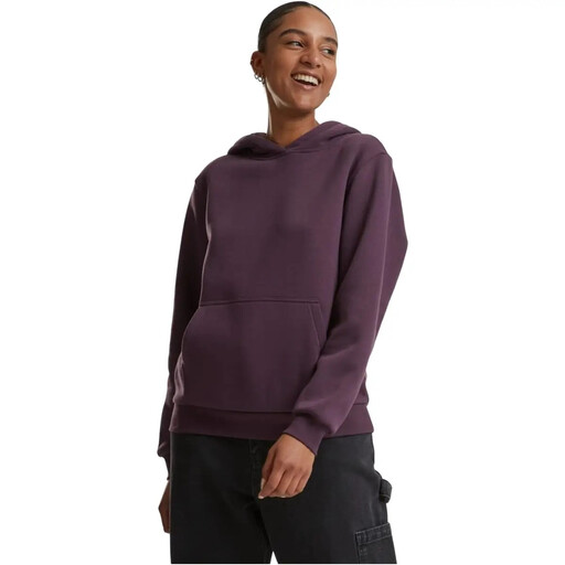 Urban Classics Ladies Fluffy Hoody in de kleur plumpurple