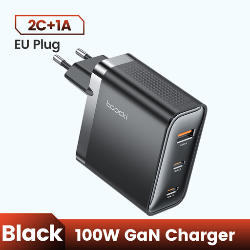 Toocki 100W USB C Charger Block, 3-Port GaN Fast Wall Charger