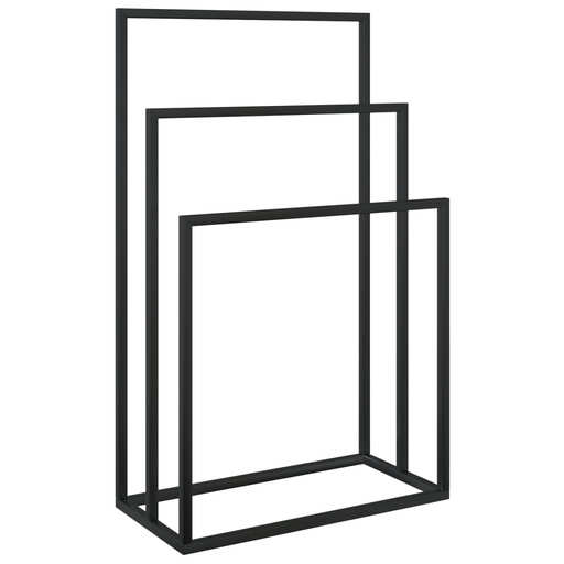 MINGHOU Black Metal 3-Tier Freestanding Towel Organizer