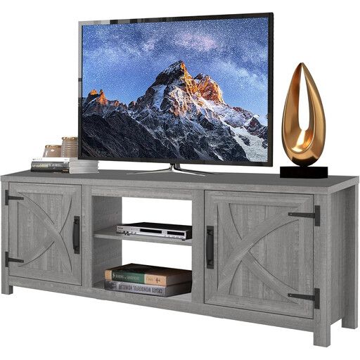 Parrot Uncle 147cm TV Unit in Grey with Sliding Door