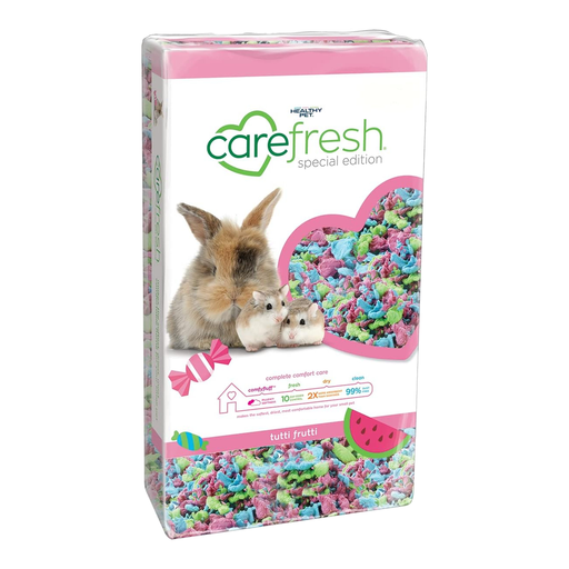 Carefresh Tutti Frutti Small Animal Bedding in a colourful bag