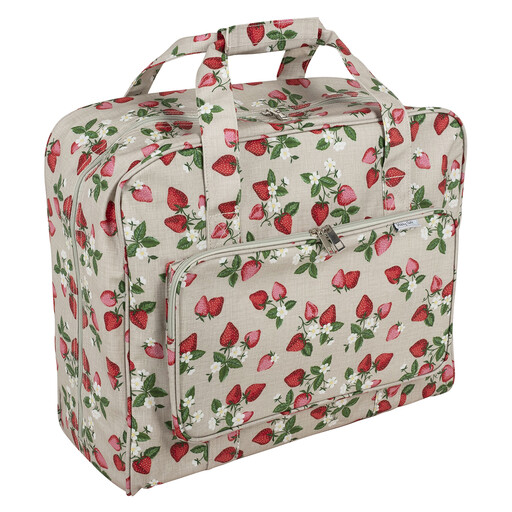 Hobby Gift Sewing Machine Bag with a strawberry pattern