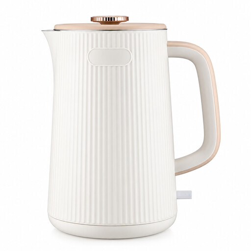 Beige double-wall kettle, 1,7 L