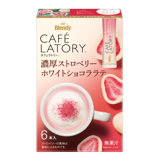 AGF Rich Strawberry White Chocolate Latte - 6 Sticks