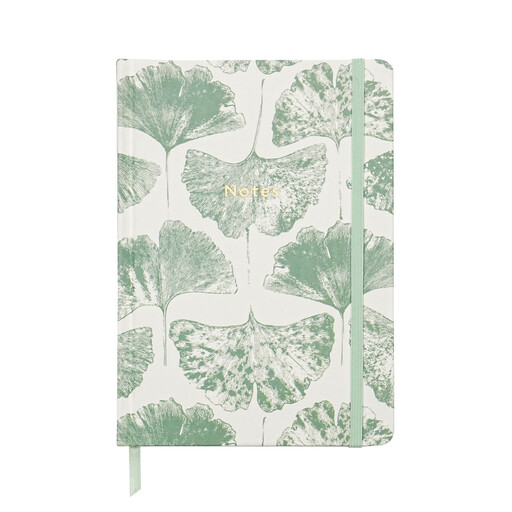 Jubiluu A5 Elegant Fabric Hardcover Notebook with Ginkgo Embossing