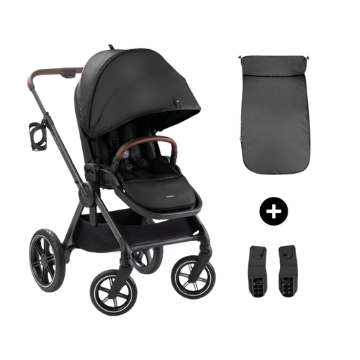 hauck Comfort N Care Kinderwagen mit Fu?sack & Babyschalen-Adapter