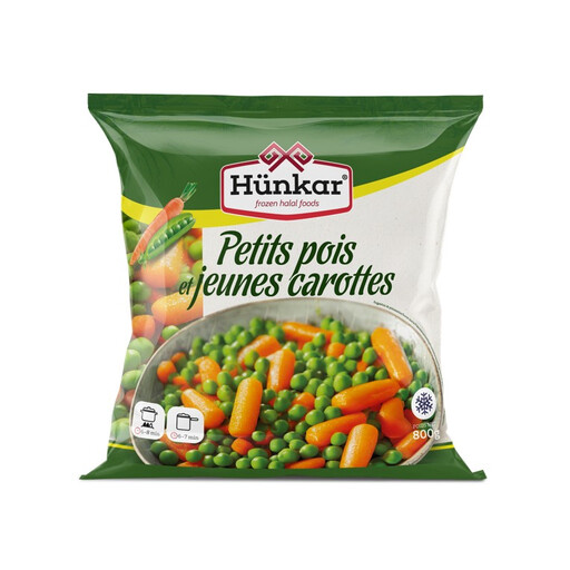 HÜNKAR 豌豆和嫩胡萝卜 800 g