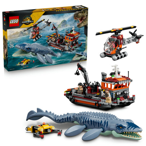LEGO Jurassic World 77983 Mosasaurus Dinosaur Boat Attack