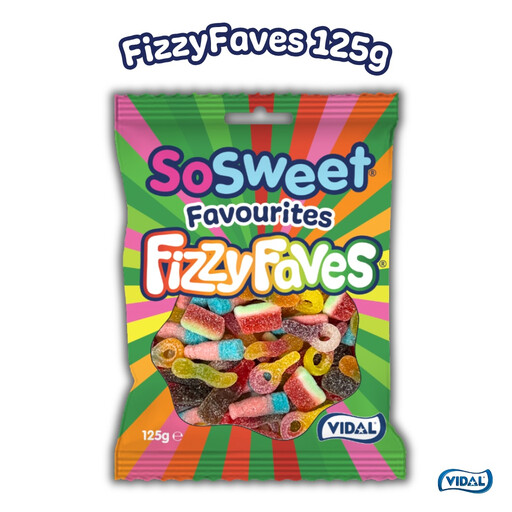 SoSweet FizzyFaves Sweets Bag 125g