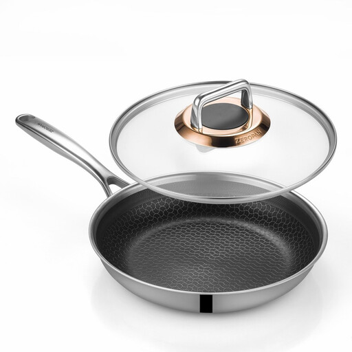 ZEROPAN hybrid non-stick deep frying pan with lid