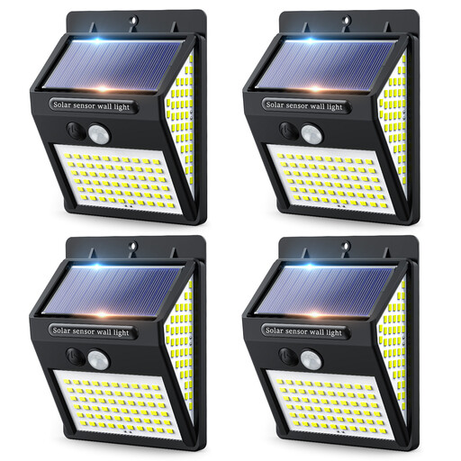 VIVREAL Solar Wall Lights Charged by Solar Energy, Four-Pack 140LED