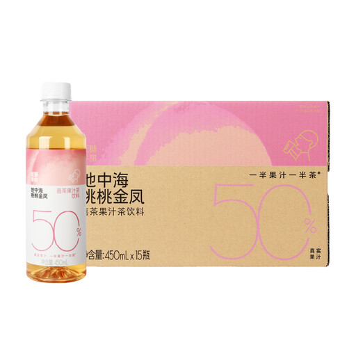 HEYTEA Peach Jinfeng Oolong Tea (with Sugar and Sweetener), 450ml x 15