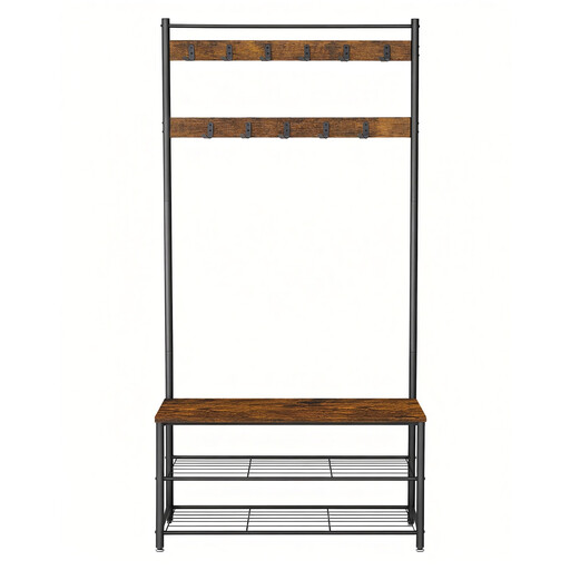 Ochama Coat Rack, Hall Tree with Shoe Storage Bench