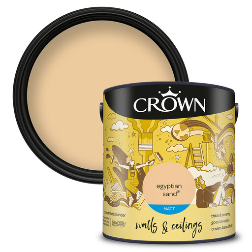 Crown Matt Emulsion in the colour Egypt Sand