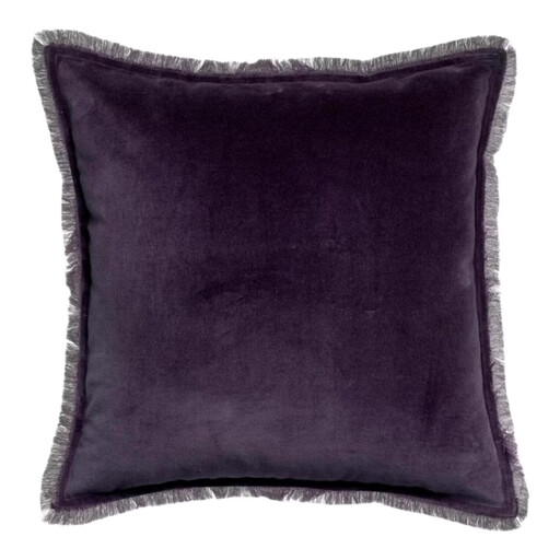 Coussin Uni Fara VIVARAISE - Raisin - 45 x 45 cm